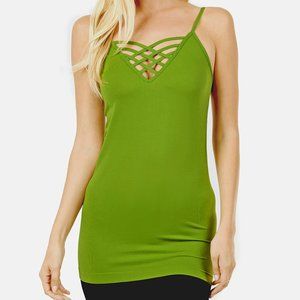 Camisole Seamless Top with Adjustable Strap, Kiwi
